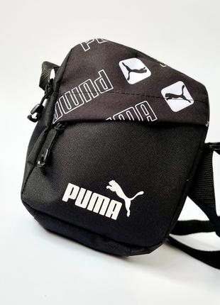 Чоловіча спортивна барсетка nike чорна сумка через плече puma пума