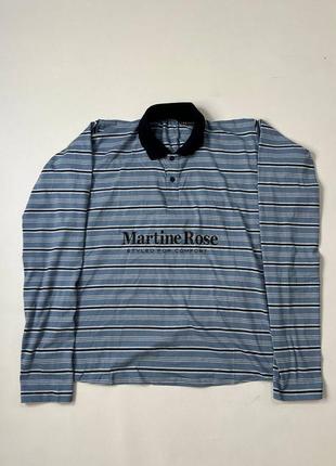 Нова чоловіча сорочка поло martine rose  stretched polo blue • мартін роус сорочка поло чоловіча