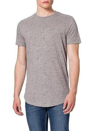 Зручна бавовняна меланжева футболка популярного бренду з данії jack & jones