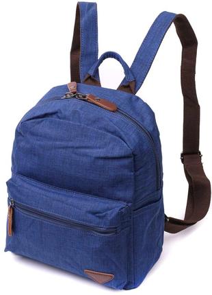 Текстильний зручний рюкзак унісекс vintage 22244 синій