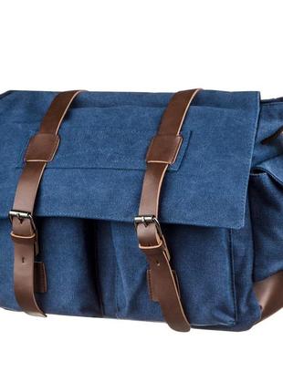 Сумка на плече текстильна vintage 20148 синя