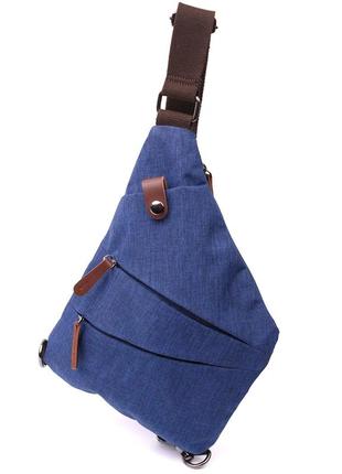 Модная мужская сумка через плечо из текстиля vintage 22199 синий