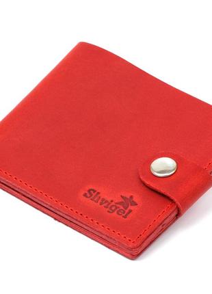 Женское небольшое винтажное портмоне shvigel 16455 красный