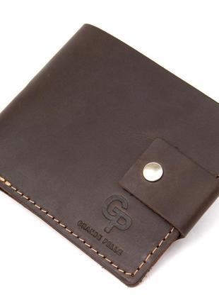 Шкіряне чоловіче портмоне grande pelle 11460 коричневий
