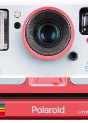 Фотоапарат миттєвого друку білий з кораловим корпусом polaroid onestep 2 i‑type