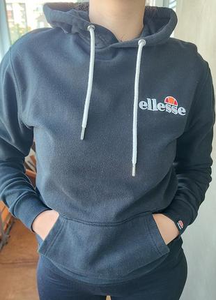 Крутая базовая толстовка ковта ellesse black hoodie