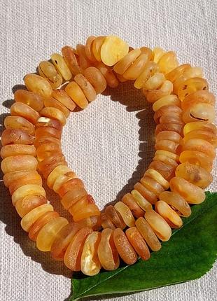 Янтарные бусы солнечные лечебные шайбочки, ожерелье из натурального желтого янтаря