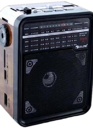 Радіоприймач golon rx-9100, радіоприймач від мережі з акумулятором та ліхтариком, mp3 usb fm 88-108mhz