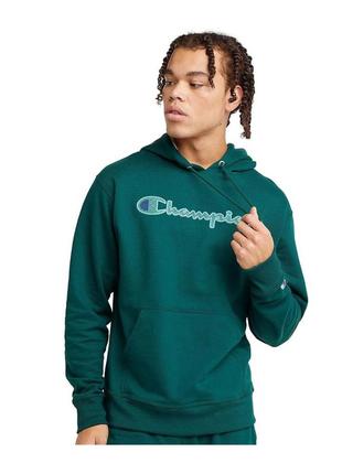 Толстовка чоловіча champion powerblend fleece pullover hoodie 2 m green (hbgf89h-2-m)