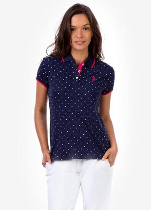 Женская футболка поло u.s. polo assn. evening blue xs синяя