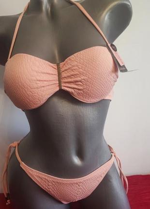 Купальник пуш-ап hunkemoller vixen vee balcony pu + tanga brief