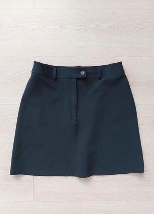 Брендовая юбка мини темно синяя базовая kookai, размер м