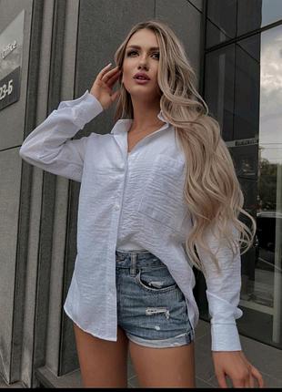 Женская рубашка леня  лен