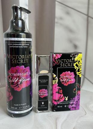 Парфумерний набір (парфум 58 мл та лосьйон для тіла) victoria's secret bombshell wild flower