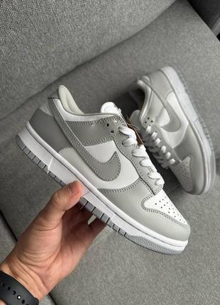 Чоловічі кросівки nike dunk low grey | найк