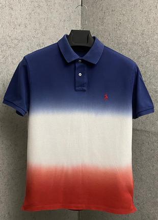 Разноцветная футболка поло от бренда polo ralph lauren