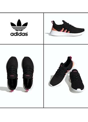 Легкі дихаючі текстильні жіночі кросівки adidas puremotion adapt 2.0 shoes ie4611 оригінал сша кеди снікерси сліпони чорні рожеві коралові сітка літо