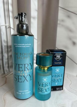 Парфюмерный набор (парфюм 58 мл и лосьон для тела) victoria's secret very sexy sea