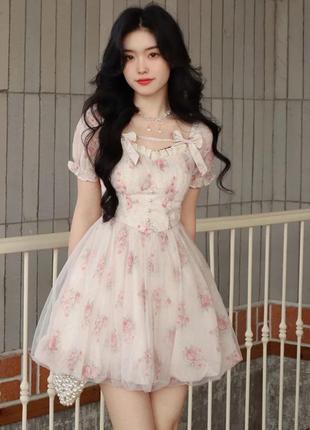 Платье в корейском стиле coquette, cottagecore, kawaii, lolita, korean