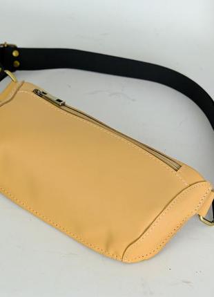 Шкіряна сумка "модель №70 міні" з фастексом, натуральна шкіра grand, колір бежевий