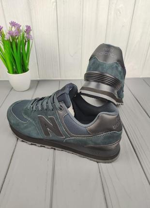 Кроссовки мужские new balance 574 navy gray5 фото