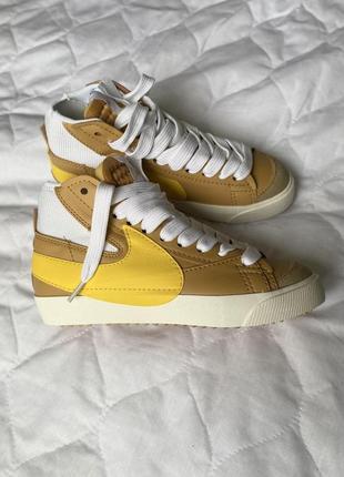 Nike blazer mid '77 jumbo beige/yellow 362 фото