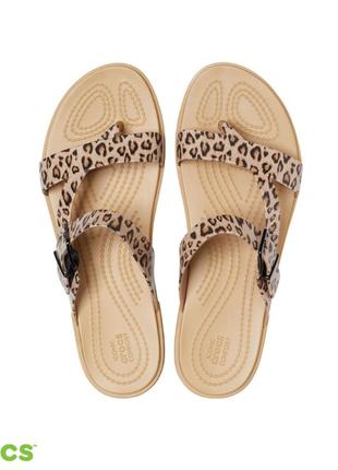 Шльопки crocs w8 38-39 crocs tulum , шльопанці сандалі босоніжки крокс леопард