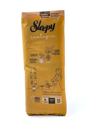 Подгузники-трусики "sleepy" ecologic №6 xl (15-27 кг) 32 шт