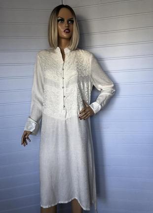 Молочна жакардова сукня туніка індія