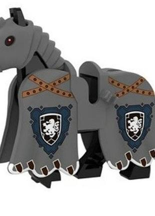 Конструктор фигурка средневековый рыцарский конь лошадь