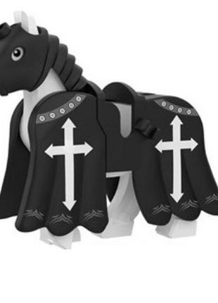 Конструктор фигурка средневековый рыцарский конь лошадь