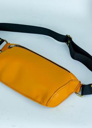 Шкіряна сумка "модель №70 міні" з фастексом, натуральна шкіра grand, колір бурштин