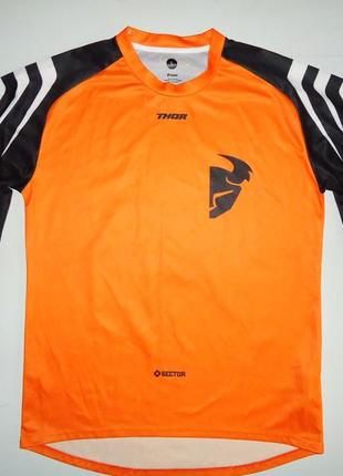 Мотоджерсі thor sector zones orange mx offroad jersey мотокрос ендуро (l)