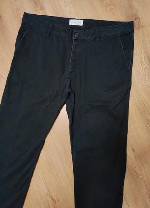 Брюки брюки мужские черные casual slim fit pier one man, размер xl