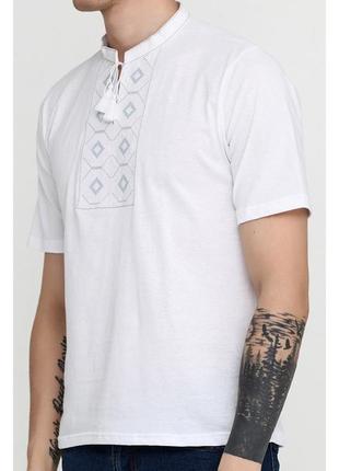 Чоловіча трикотажна сорочка вишиванка на короткий рукав, розмір s, m, l, xl, 2xl
