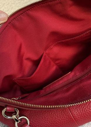 Сумка красная кожа coach kelsey satchel8 фото
