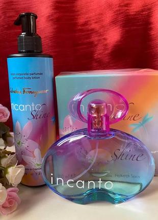 Набір salvatore ferragamo incanto shine парфуми 100 ml + парфумований лосьйон 200 ml