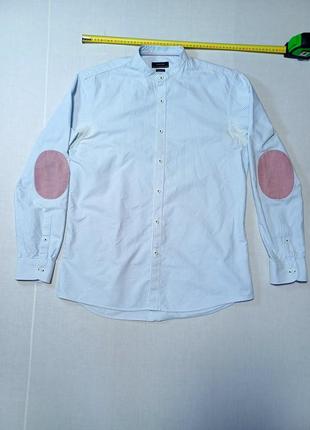 Рубашка воротник стойка 39 см zara man regular fit 100% coton