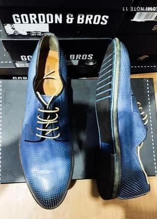 Стильного дизайна кожаные туфли с перфорацией бренда из нимечки gordon &amp; bros.новые, в коробке