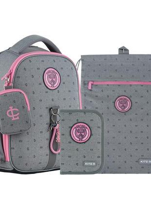Набір kite рюкзак + пенал + сумка для взуття set_k24-555s-2 college line girl