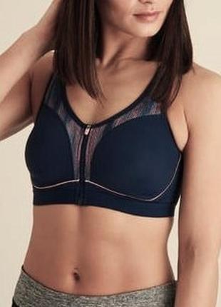 75-b спорт бюст-топ на замке без косточек tu