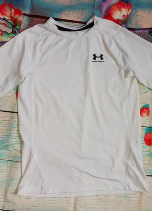 Белая спортивная футболка under armour на 11-12роков