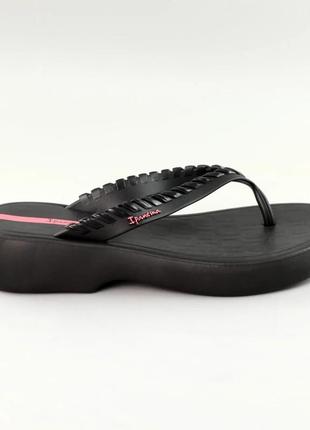 Жіночі чорні в'єтнамки на масивній підошві,комфортні шльопанці,зручні шльопки пляжні,жіноче взуття на літо