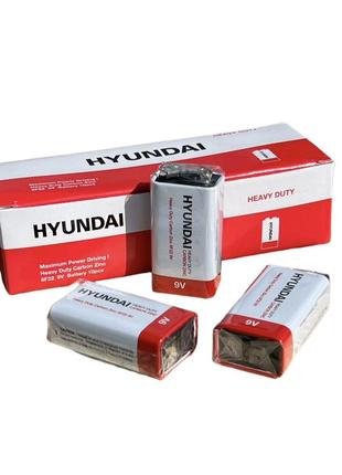 Батарейки hyundai 6f22 9v сольові крона