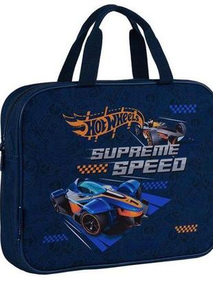 Шкільна текстильна сумка kite hw24-589 hot wheels