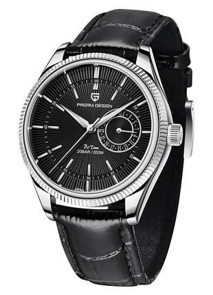 Чоловічий кварцевий годинник pagani design pd-1689 silver-black