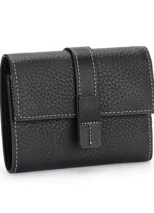 Жіночий шкіряний гаманець чорний
