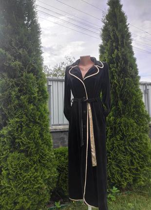 Длинный женский халат под велюр s/m ( б164)