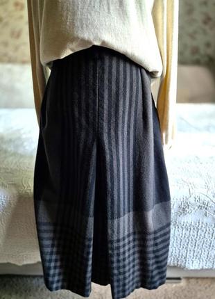 Женская брендовая шерстяная юбка в  клетку hammer wool skirt