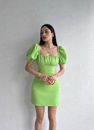 Розпродаж 🏷 турецька котонова сукня бюстьє з рукавами ліхтариками і шнурівкою на спині відкритою
